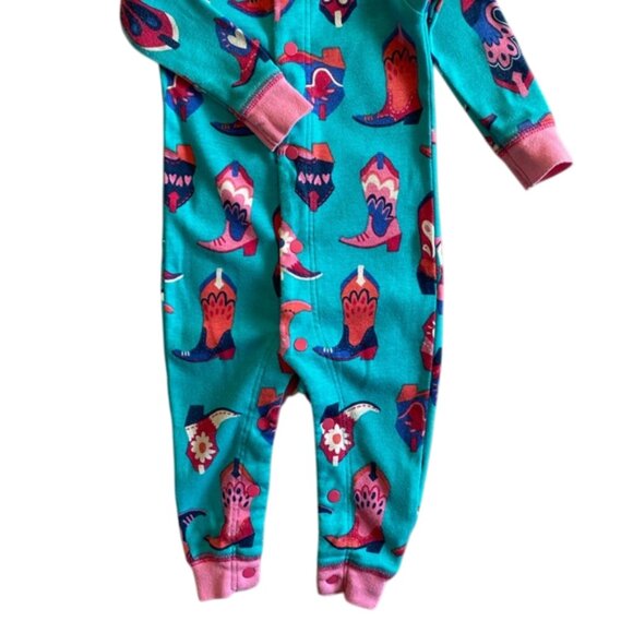 Little Blue House Hatley Cowgirl Boots Footless Onepiece 3-6 Months - Picture 4 of 9
